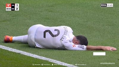 皇马右后卫告急！卡瓦哈尔右腿比目鱼肌受伤，官方确认伤缺4周