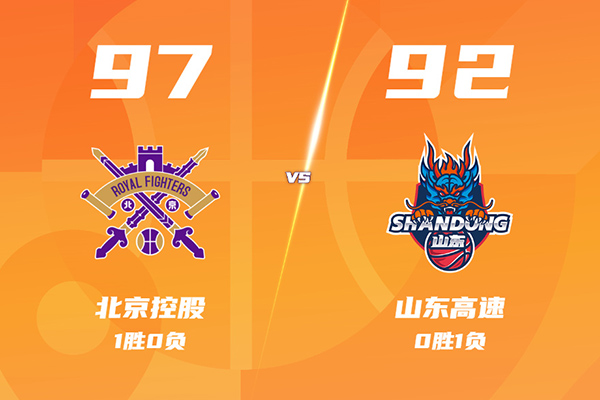 北控97-92险胜山东，里勒36分，高诗岩失绝平三分
